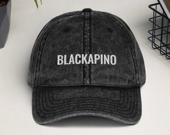 Blackapino Filipijnse geborduurde Vintage Katoen Twill Cap, Filippijnen Hoed, Filipijnse geborduurde hoed, Filippijnse cap, Pinoy Hat, Pinay