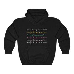 Colorful Filipina Filipino Hoodie, Filipino Hoodie, Filipino Sweatshirt, Pinay Hoodie, Philippines Hoodie, Funny Filipino