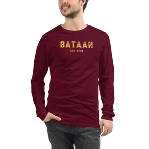 Bataan Unisex Long Sleeve Tee, Filipino Long Sleeve Tee, Pinay, Filipina, Philippines