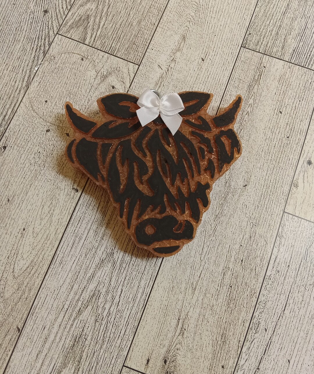 Highland Cow Freshie Leather and Lace Scent Etsy