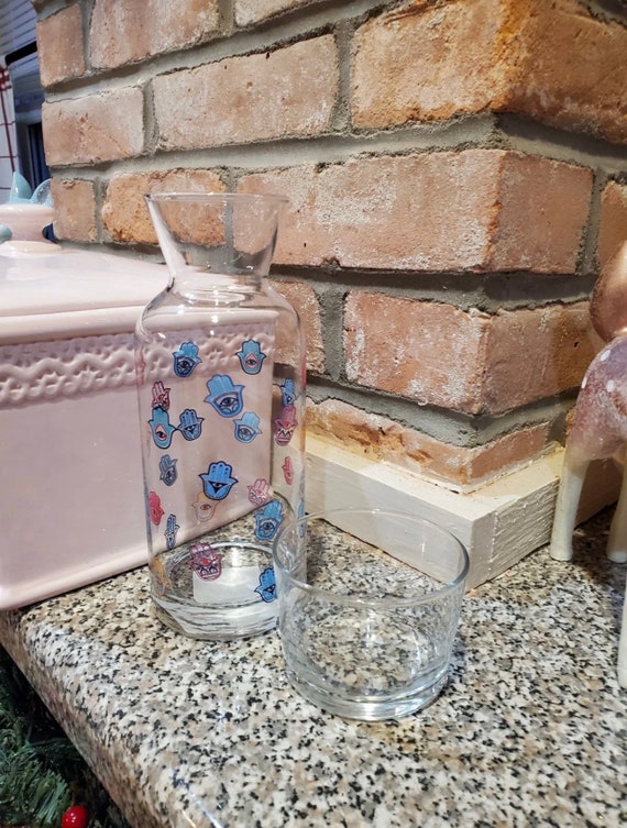 Bedside Water Carafe With Glass Set 