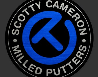 Brand New Scotty Cameron Gallery Exclusive Turbo Blue CIRCLE T for Tour Use Only Round Mylar Sticker
