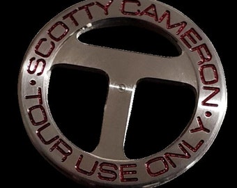 "Neue Scotty Cameron Limited Version Galerie Exklusiv ""CIRCLE T"" Nur für die Tour Verwenden Sie Fein Putters Silber / Rot Ball Marker."