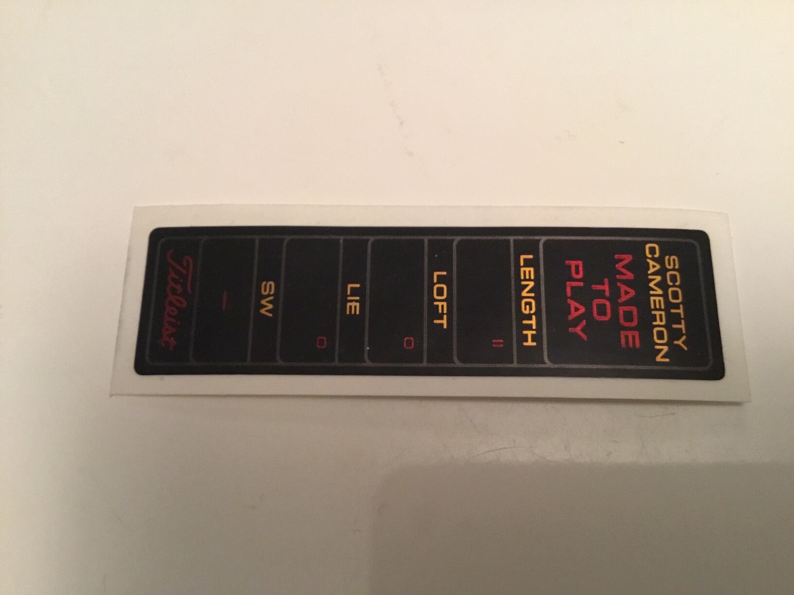 Scotty Cameron custom shop MADE TO PLAY shaft band sticker Etsy