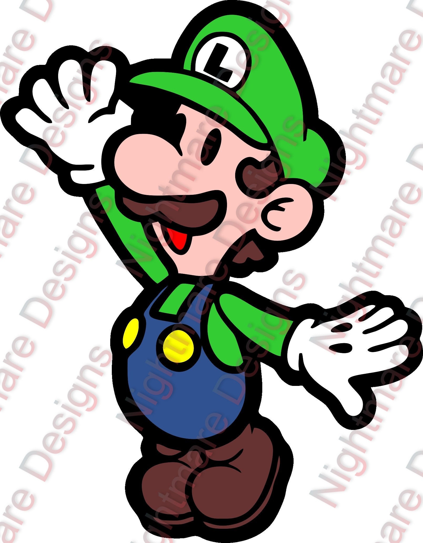 bestia norte sistemático Luigi Jumping Mario Super Nintendo Juegos Svg PNG JPG - Etsy España