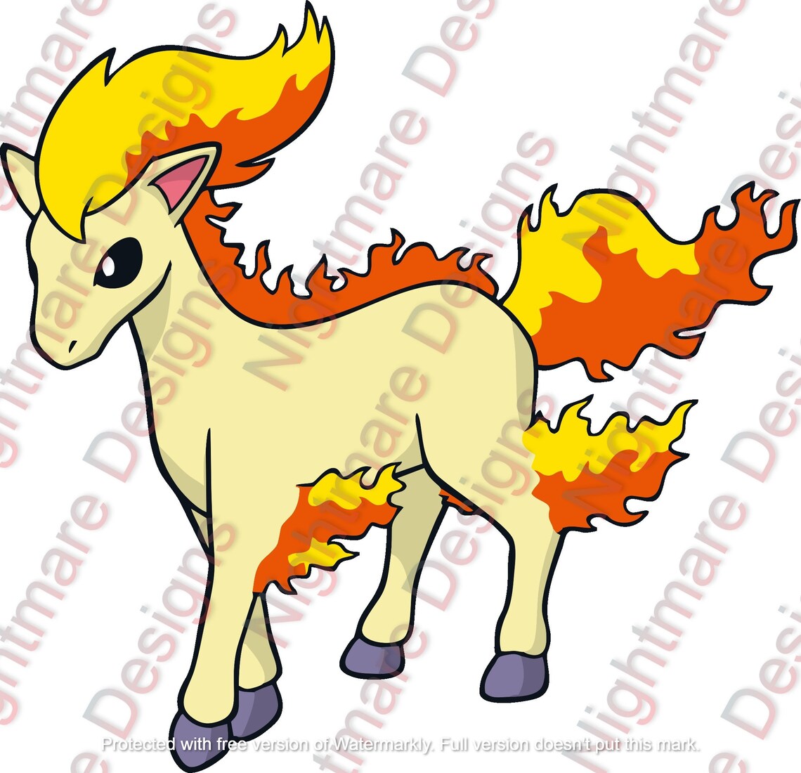 Pokemon Ponyta Feuer Typ Generation 1 Svg PNG JPG Cricut - Etsy.de