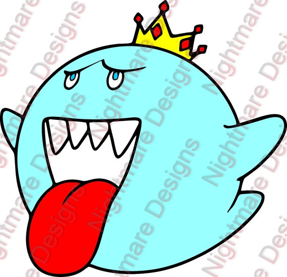 Download Blue King Boo Mario Ghost Nintendo Games Svg Png Jpg Etsy