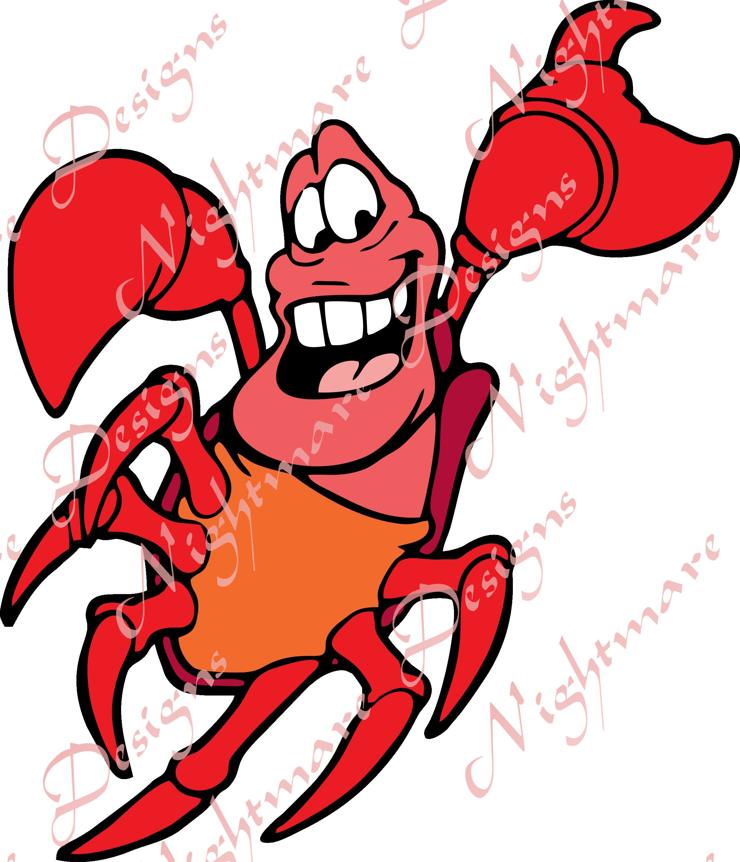 The Little Mermaid Sebastian Lobster Disney Svg Png Jpg Etsy