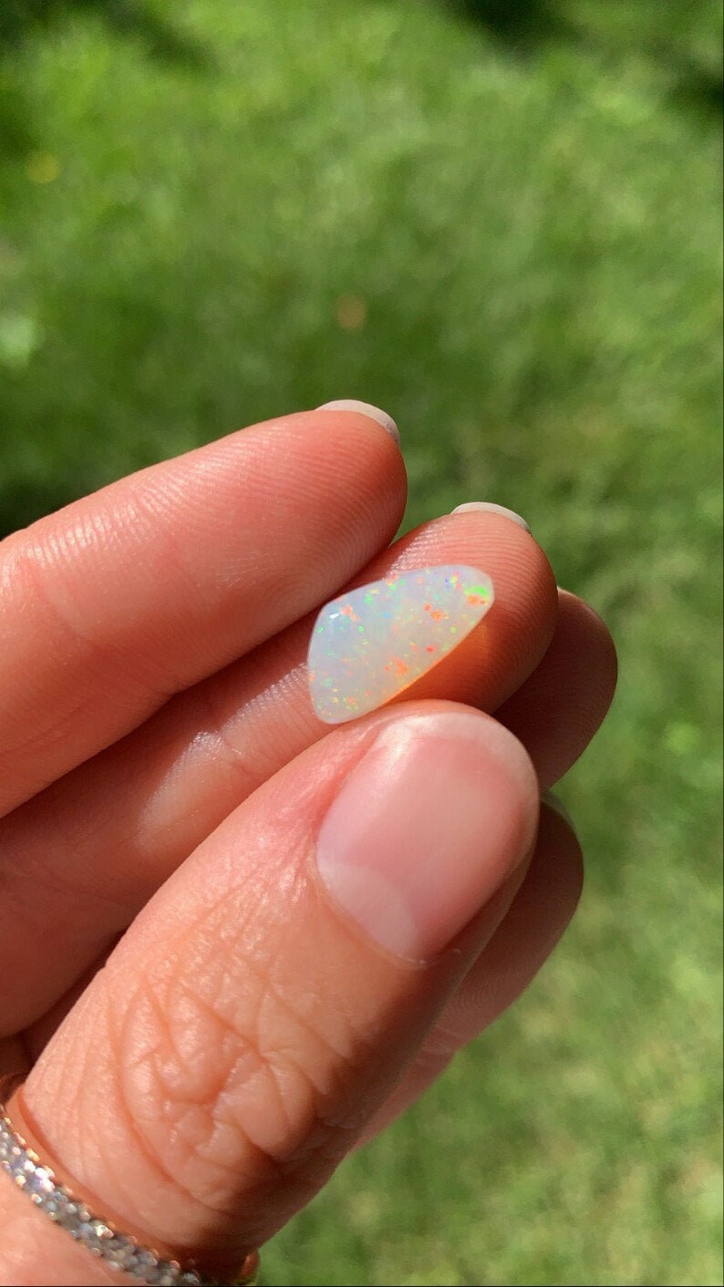 Opal white Australia pendant