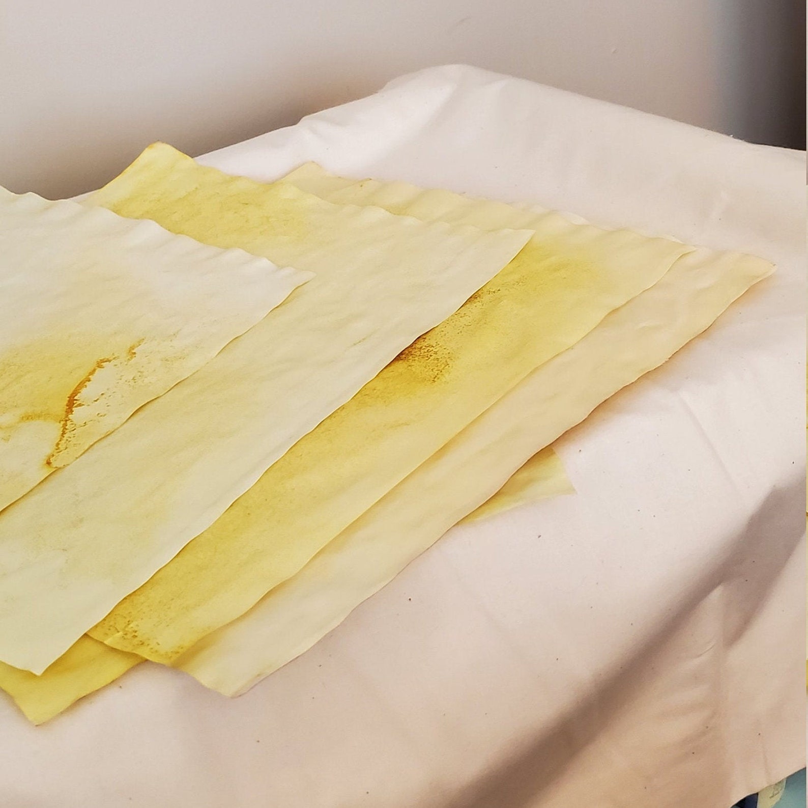 Turmeric Stained Paper 8 Page Etsy