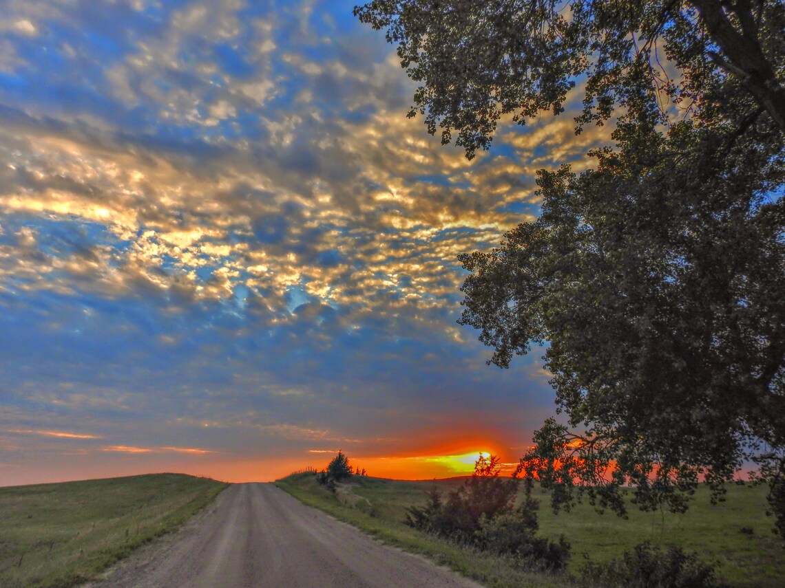 Beautiful Nebraska country sunset Etsy