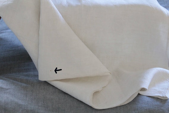 Antique French Unbleached Linen Dress / Smock - image 8