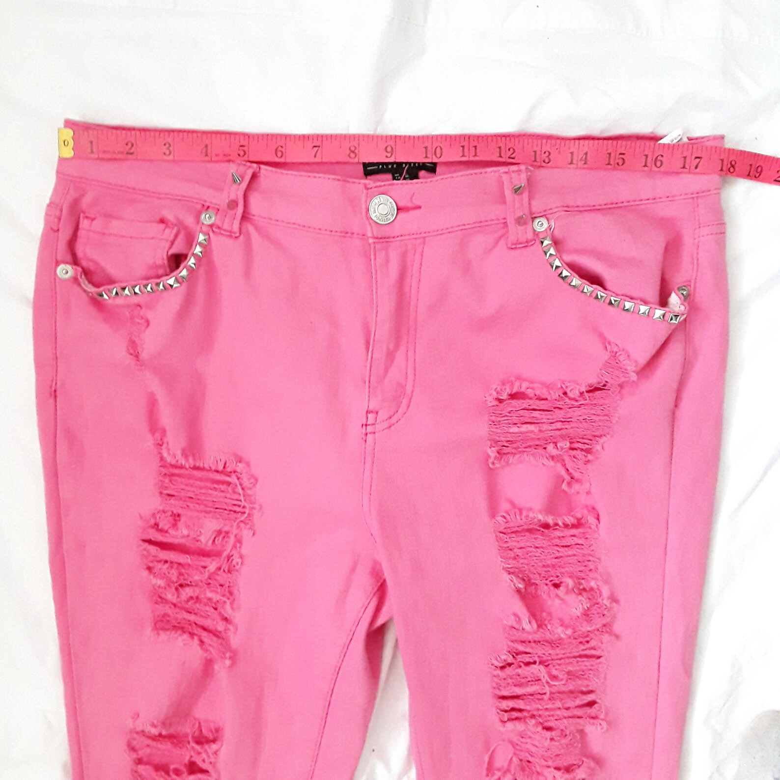 Cherry printed jeans cherry painted jeans pink jeans Etsy