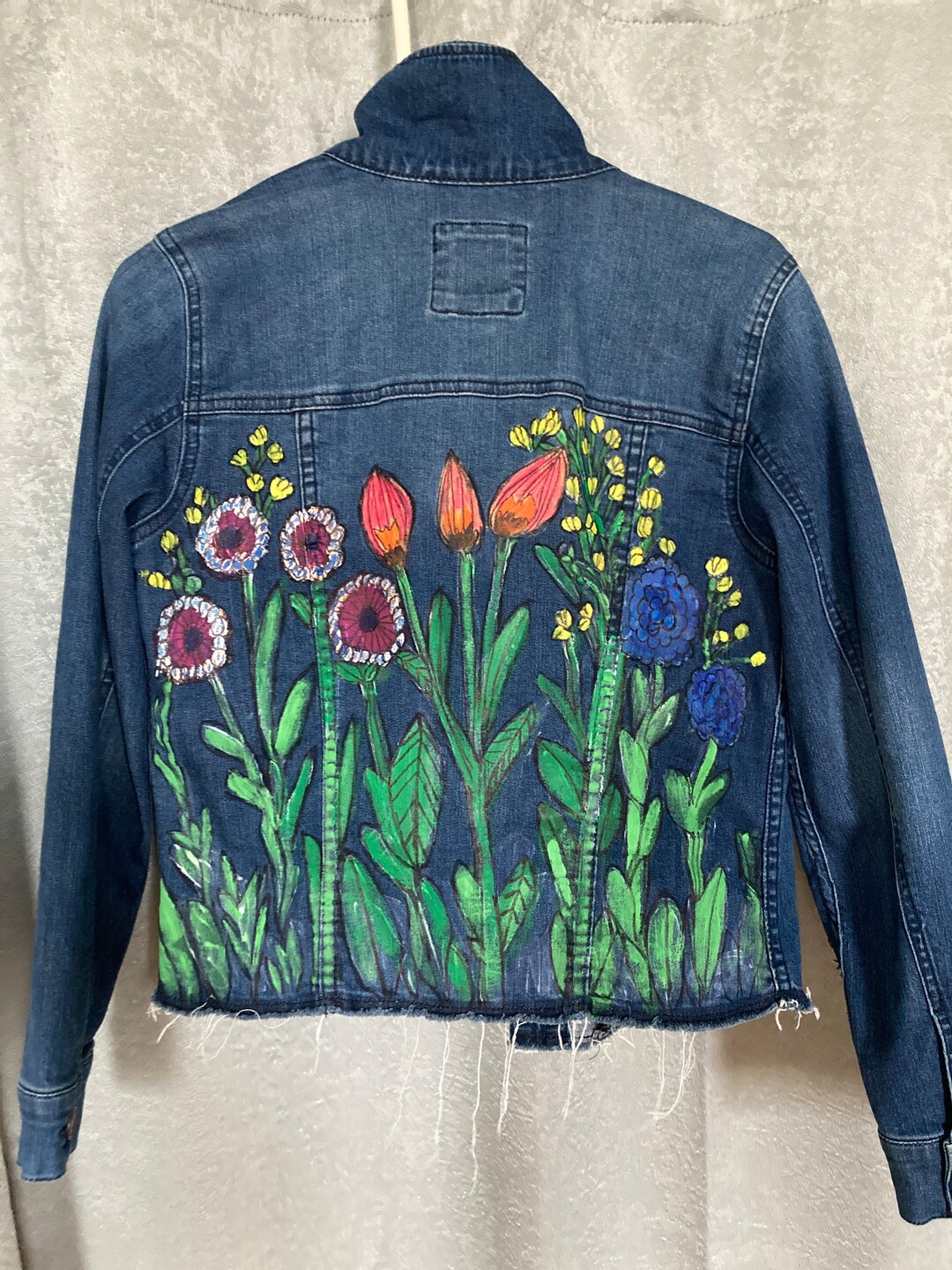 Hand Painted Jean Jacket - Etsy