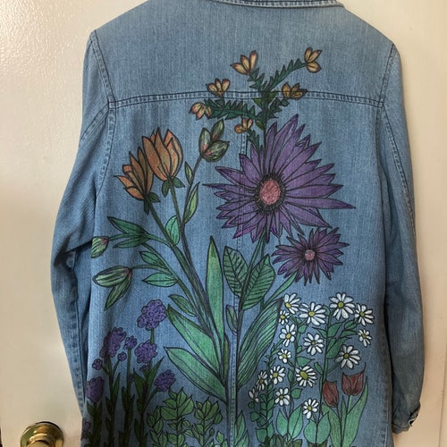 Custom Painted Jean Jacket Etsy