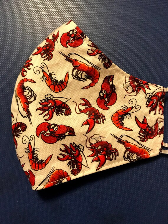 Crawfish and Shrimp Mask / Etsy