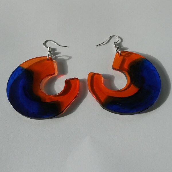 Orange Earrings Etsy