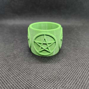 Pentagram Dreadlock Bead 30mm Big Hole - Witchy Pagan Wiccan Hair Jewelry for Locs, Braids, Dreads Accessories