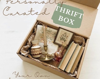 Curated Aesthetic Thrift Box | Handpicked Vintage Home Decor Bundle | Unique Collectibles & Curios | Surprise Gift Mystery House Decorations