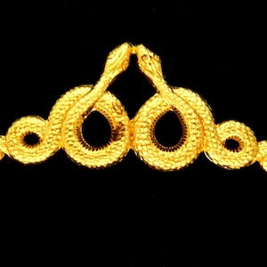 Snakes Coiled and Touching /Raw Brass Stamping/ One Piece / 2 5/8" x 1"