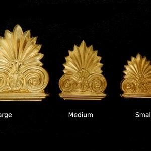 Vintage Raw Brass Stampings / Barouque Designs / Decorative Accents / 3 Sizes