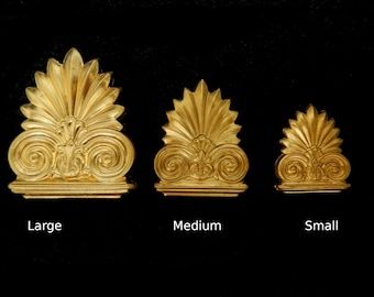 Vintage Raw Brass Stampings / Barouque Designs / Decorative Accents / 3 Sizes