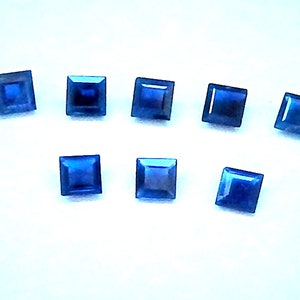 Sapphires /Faceted Square Cuts / 2.0-2.6 mm Range /Untreated/ Mixed Lots/Hand Cut Stones