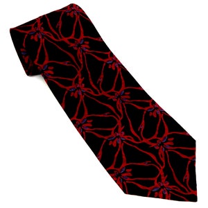 Giorgio Armani zijden stropdassen/3 unieke ontwerpen/rode tinten/gemaakt in Italië afbeelding 3