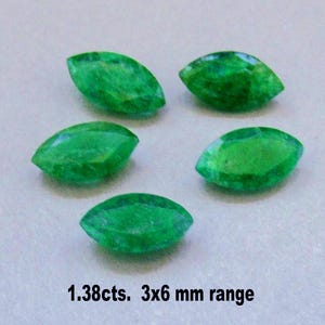 Emeralds/ Natural Mined/Marquise Shapes /3x6 mm Ranges /Mixed Carat weights