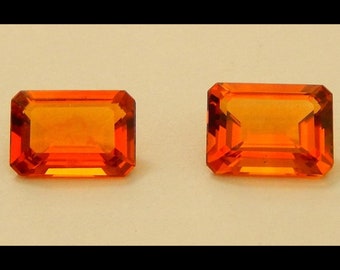 Natural  Gemstones / Citrine, Garnet or Peridot /6x4 -7x5 mm /Faceted Octagon  / Transparent Not Enhanced