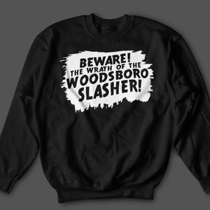 Woodsboro Slasher Retro Unisex Sweatshirt | Ghostface Scream Vintage Horror Film Crewneck