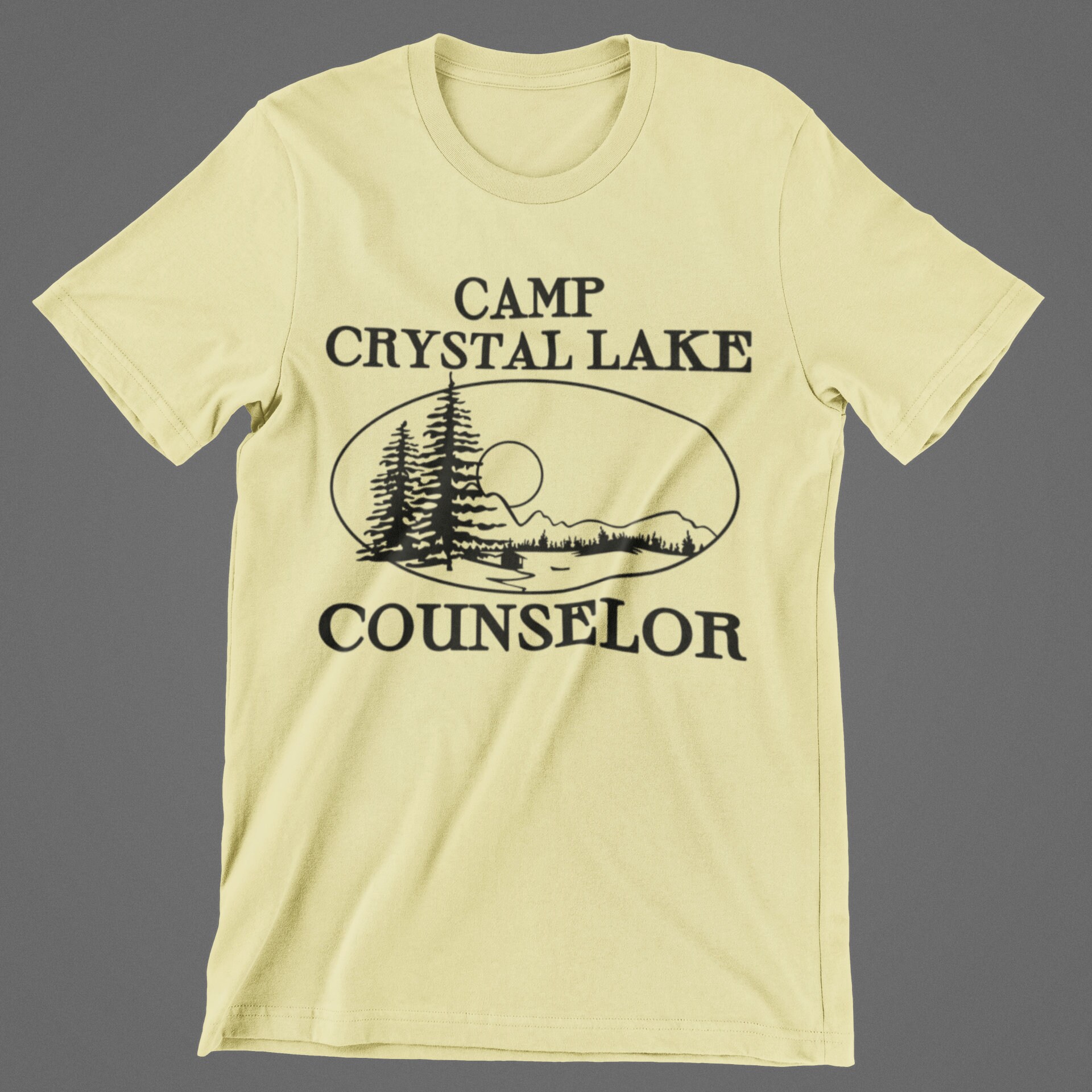 Crystal Lake Running Team T-Shirt - Horror Jason Mask Graphic Tee, Black, Men's Sizes Up To 5XL