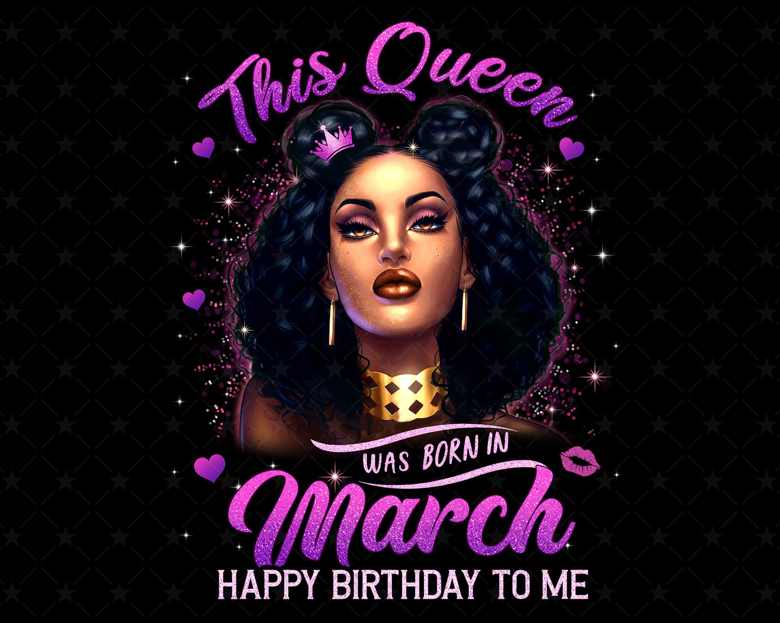This Queen Was Born In March png Happy Birthday To Me Etsy
