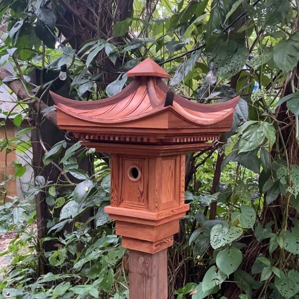Pagoda Birdhouse Etsy