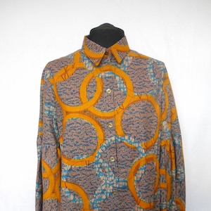 Olympia print wax print blouse