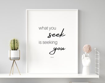 Inspirational Quote, Rumi Quote Printable, Digital Download, Typography Print, Home Wall Decor