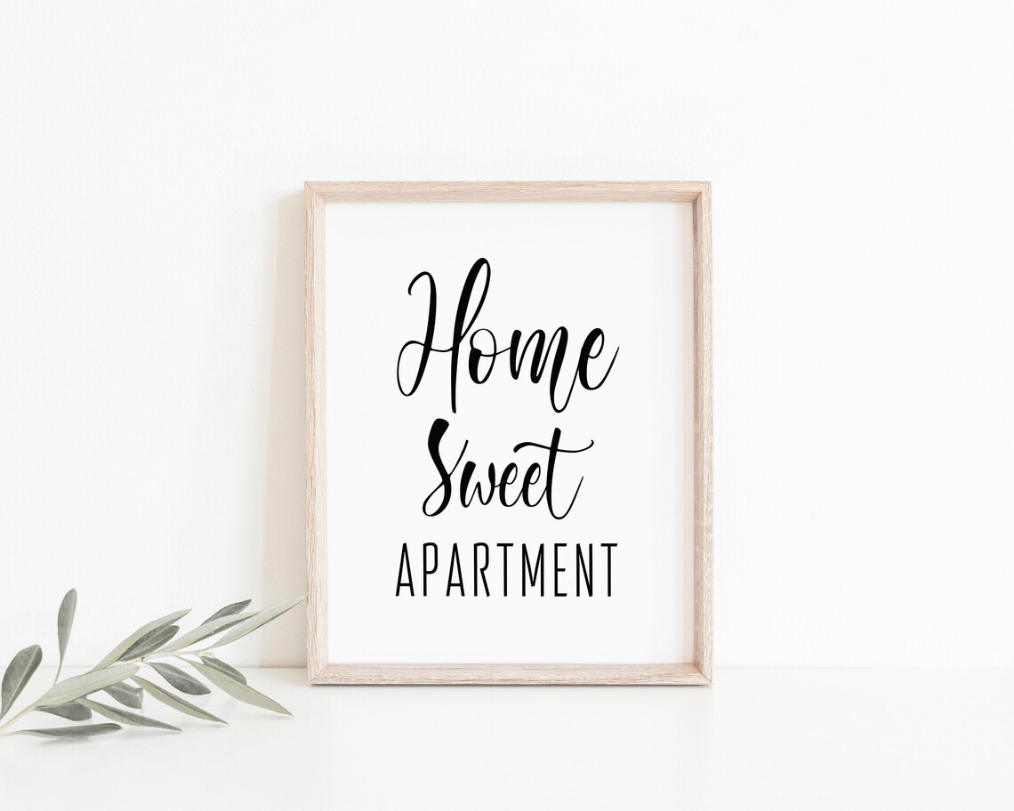 Home Sweet Apartment Printable Poster Home Wall Art | Etsy