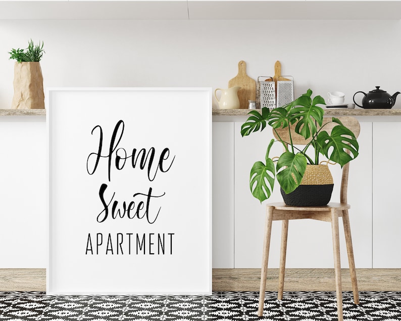 Home Sweet Apartment Printable Poster Home Wall Art | Etsy