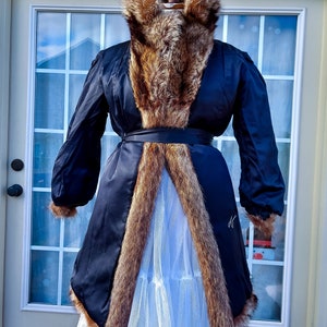 Authentic Vintage Fur Coat. Luminous Luxurious Fur Coat. Long 1970 Silk Lined Winter Fur Coat. Victor Sacks Vintage Fur Coat. Christmas Gift image 7