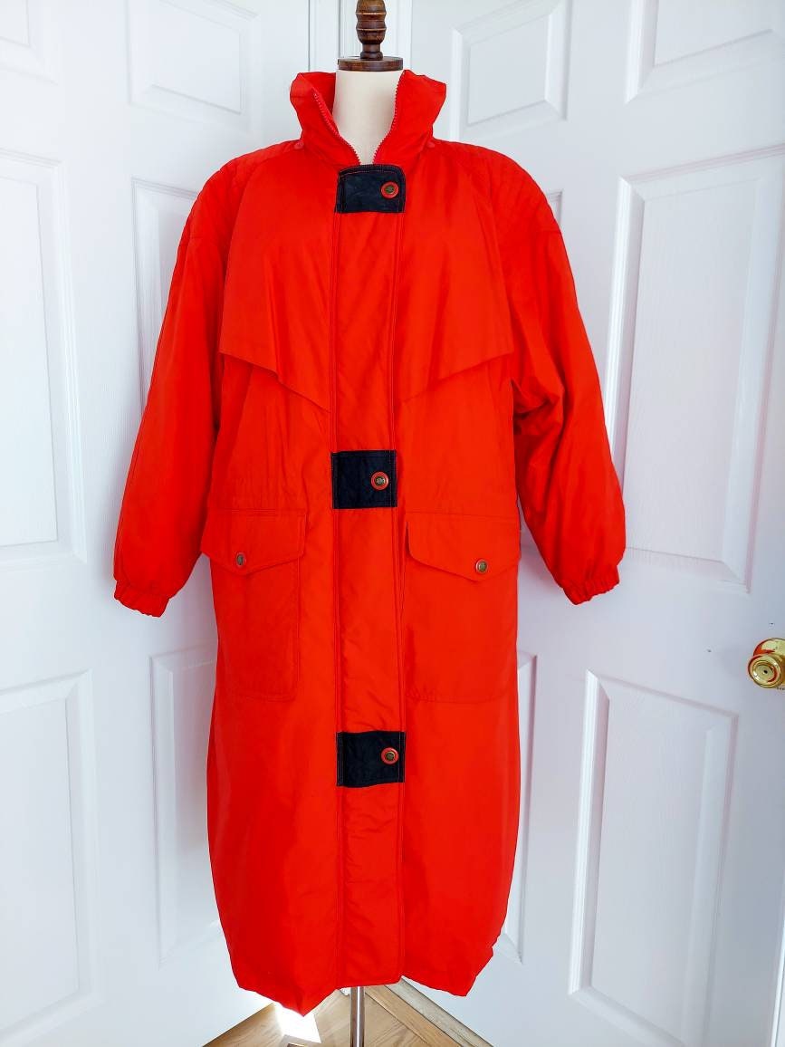 Red Full Length Puffer Jacket / 90s Red Winter Jacket / Red - Etsy