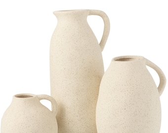 Handmade vase "Tuscany" in beige, various sizes