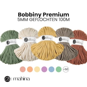 Bobbiny PREMIUM gevlochten koord 5 mm gevlochten 100 m