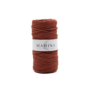 MAHINA yarn 4 mm twisted rust red 100 m