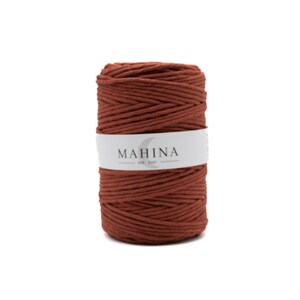 MAHINA yarn 4 mm twisted rust red 200 m