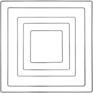 Anello in metallo "Square" in antracite, varie misure