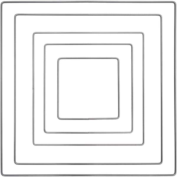 Metallring "Quadrat" in anthrazit, verschiedene Größen