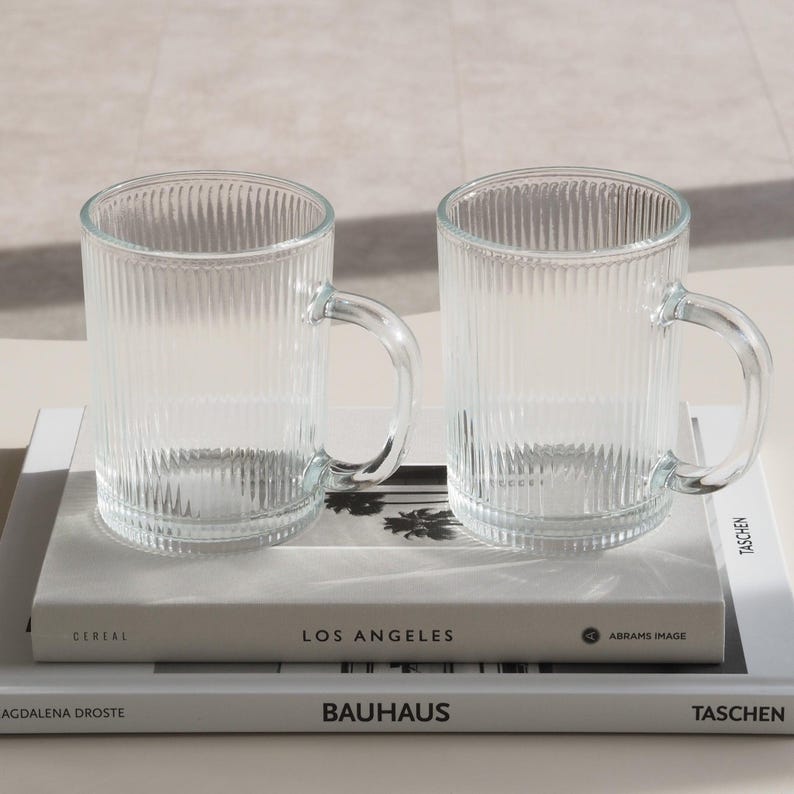 Riffle Cup Henkelglas 360ml, 2 Stück