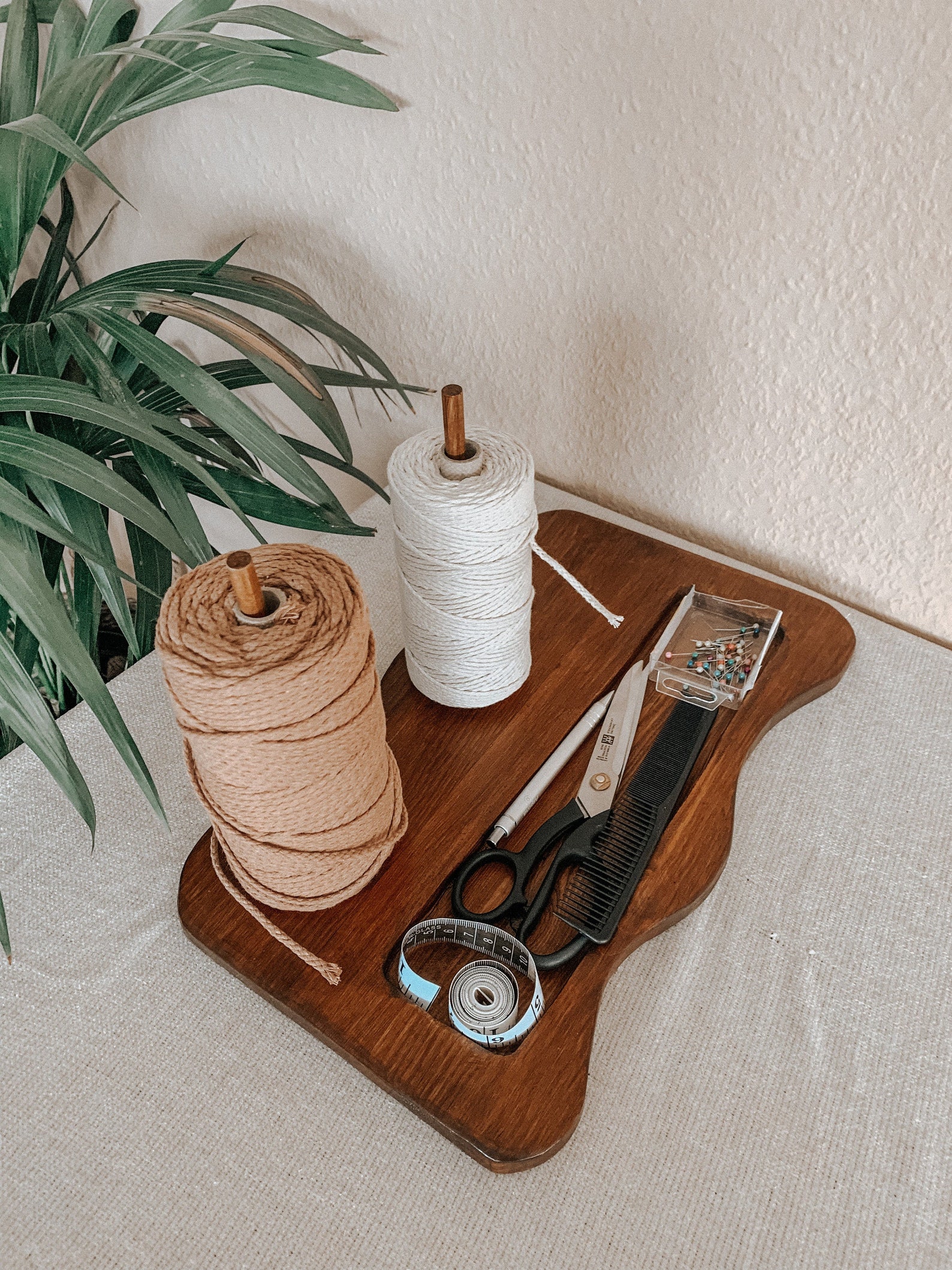 Yarn roller for macrame yarn cotton yarn weaving yarn wood Etsy