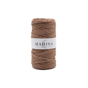 MAHINA yarn 4 mm twisted teddy brown 100 m