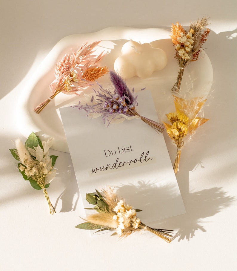 Mini Bouquet aus Trockenblumen "Boho"